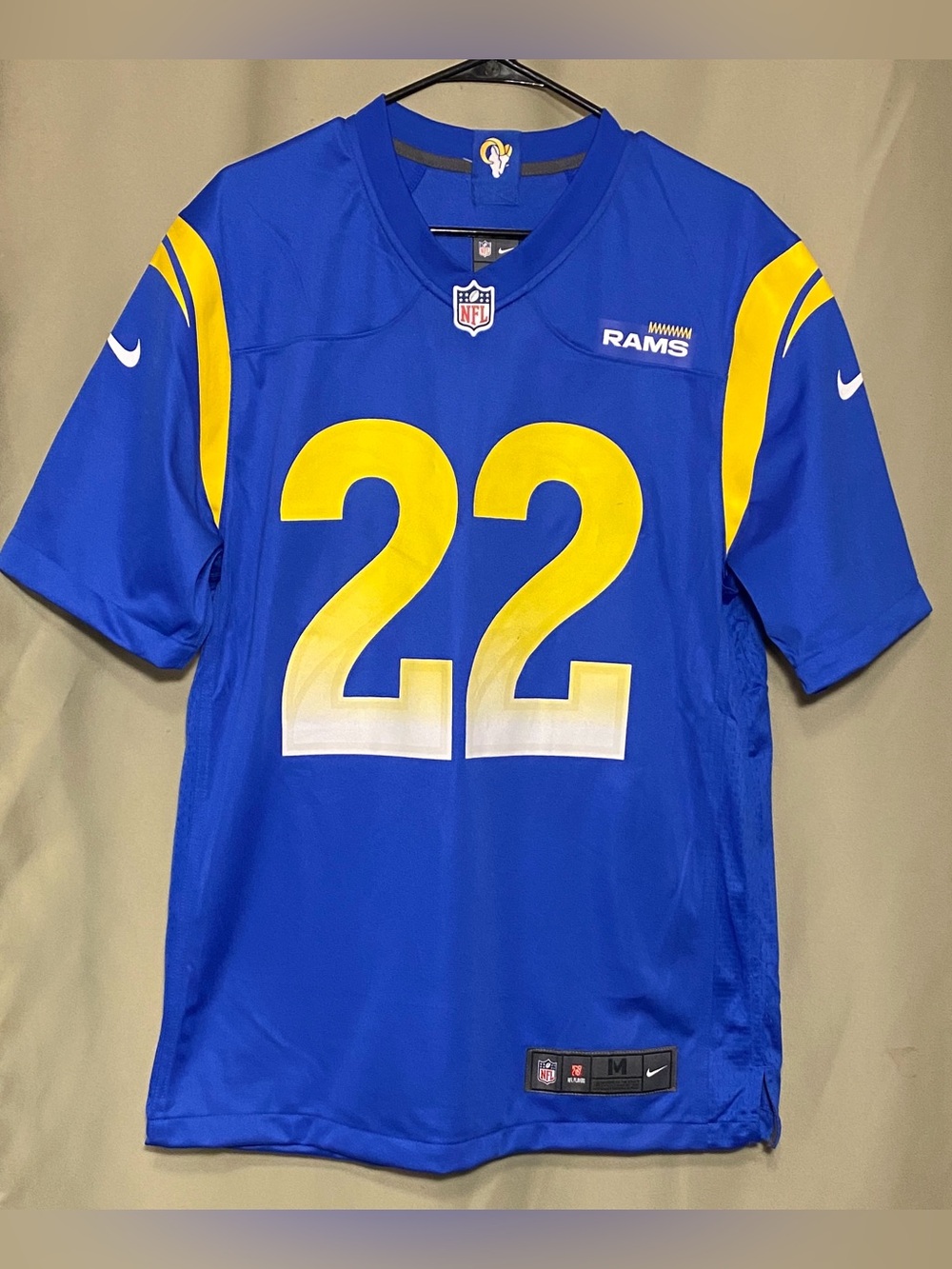 Los Angeles Rams Blake Corum #22 Nike on Field Game Player Jersey M